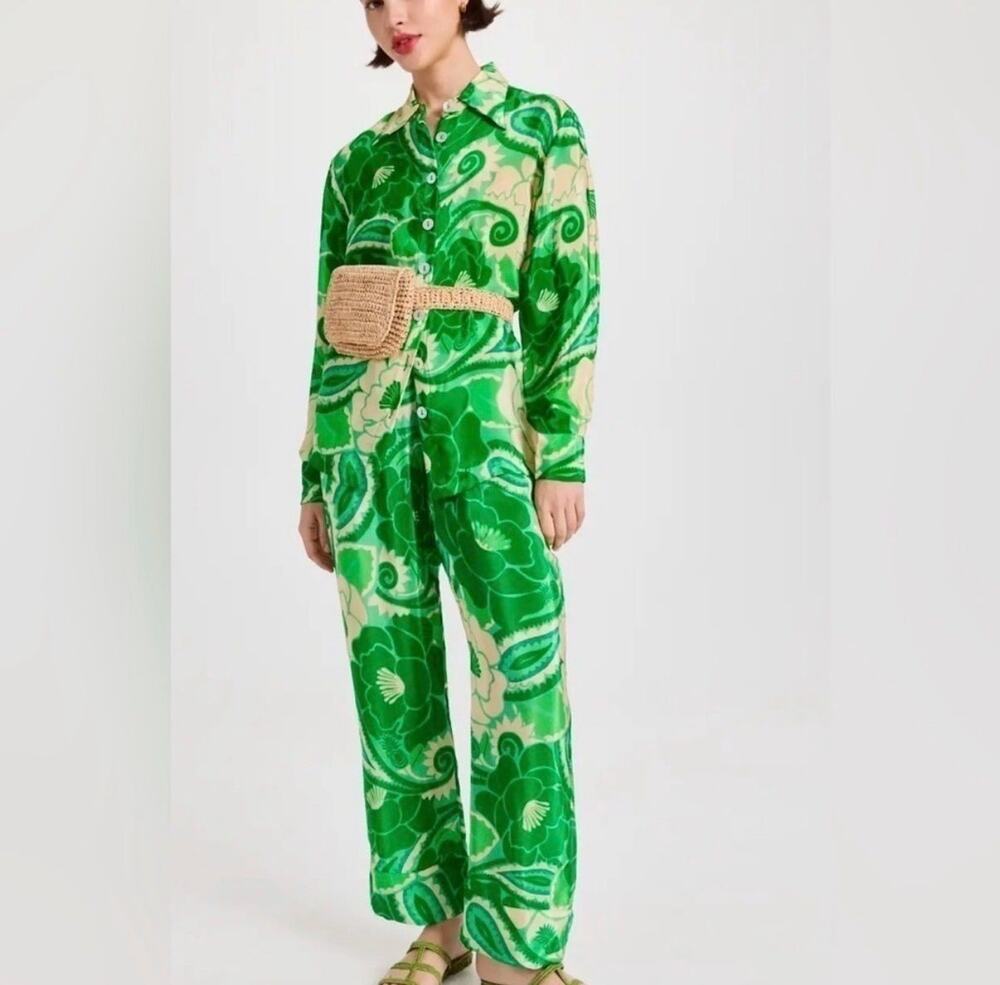 NWT FARM Rio Tropical Groove Green Set Size Small